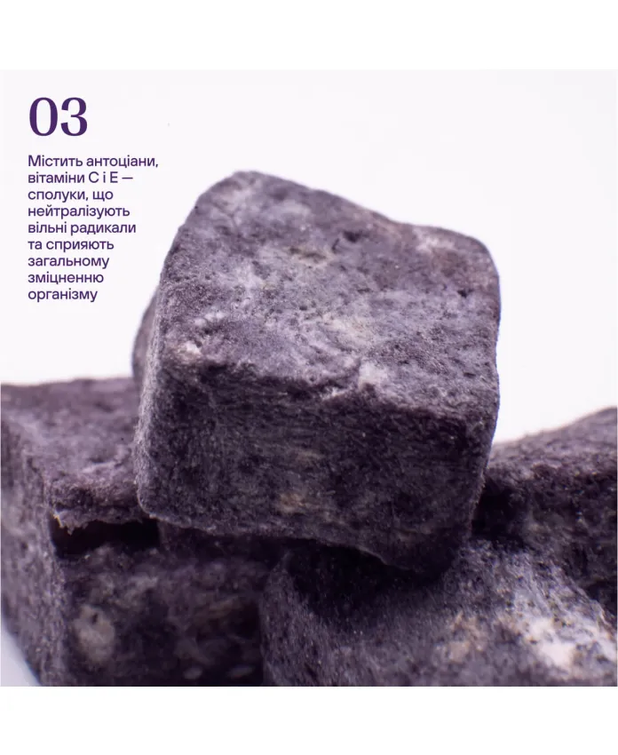 Freeze-dried beef lungs with blueberries