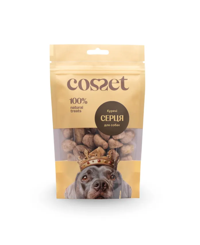 Freeze-dried chicken hearts